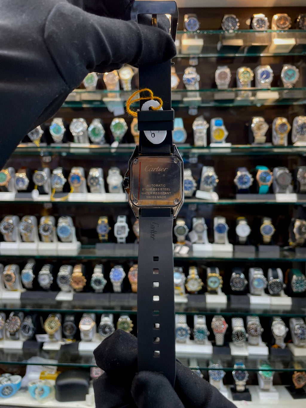 CARTIER SANTOS DAY/NIGHT INDICATOR ☑️ BLACK 🖤 BODY