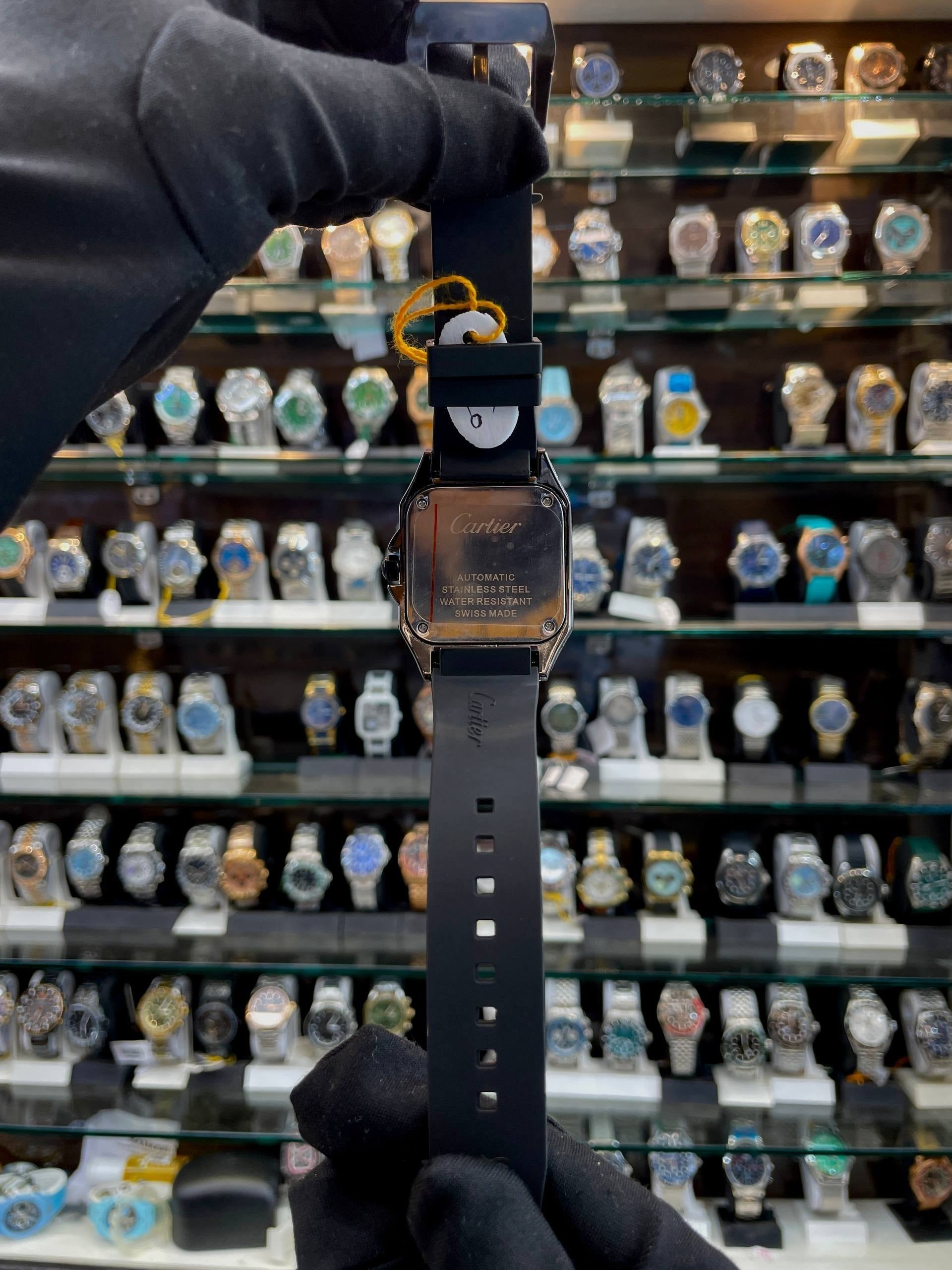 CARTIER SANTOS DAY/NIGHT INDICATOR ☑️ BLACK 🖤 BODY