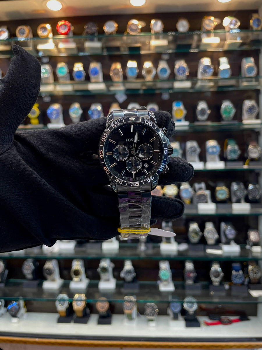 FOSSIL CHRONOGRAPH MENS WATCH ⌚ IN FULL BLACK 🖤
