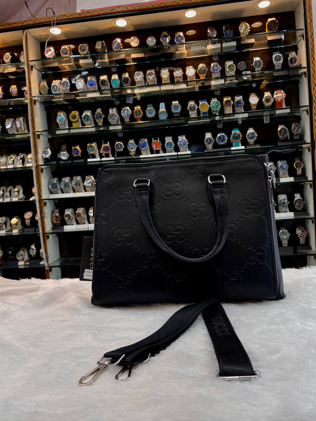 GUCCI JUMBO GG LEATHER BRIEFCASE 💼 LAPTOP BAG