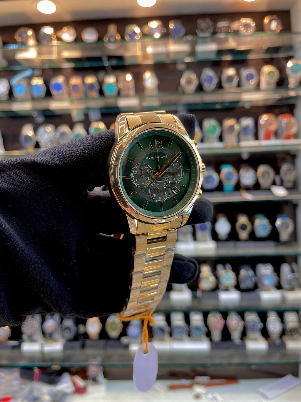 ARMANI EXCHANGE AX IN CHRONOGRAPH FOR MENS GREEN 💚 DIAL