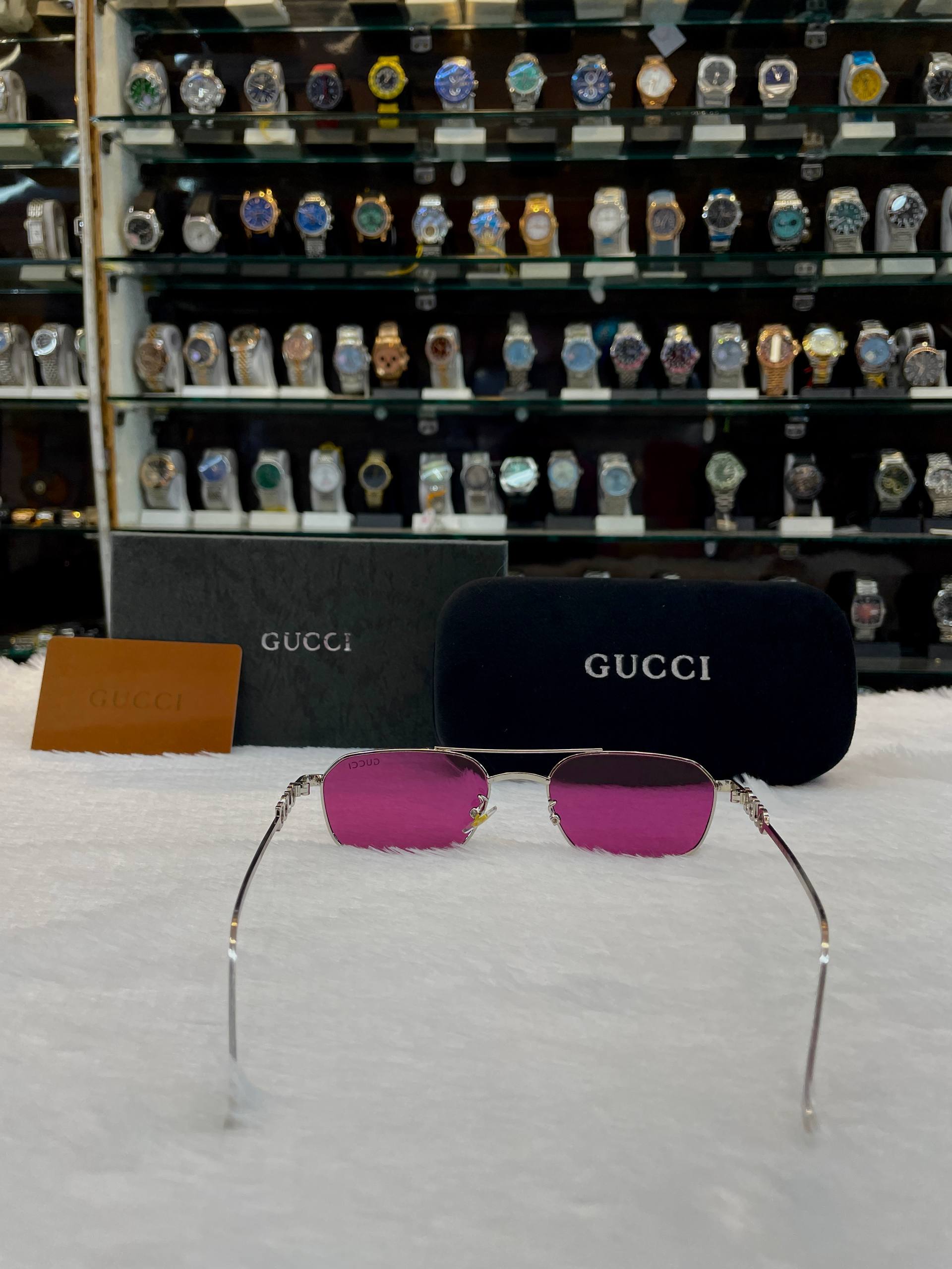 GUCCI PINK 🩷 LENS GLASSES FOR MENS