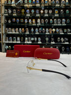 CARTIER RIMLESS GLASSES FEATURE  GOLD PANTHER FRAME FOR MENS