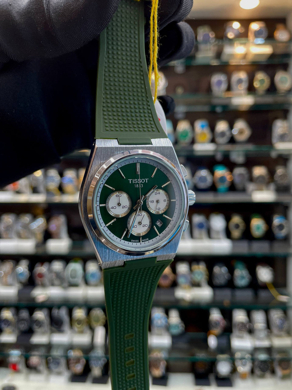 TISSOT PRX NOW IN CHRONOGRAPH SILICON GREEN