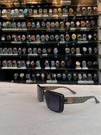 Gucci grey oversized girls glasses side view