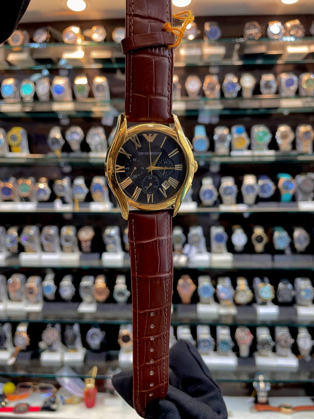 EMPORIO ARMANI CHRONOGRAPH FOR MENS BLACK 🖤 DIAL
