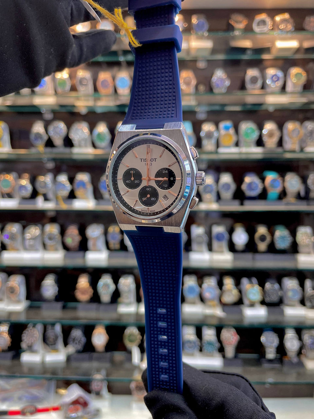 TISSOT PRX NOW IN CHRONOGRAPH SILICON BLUE 💙