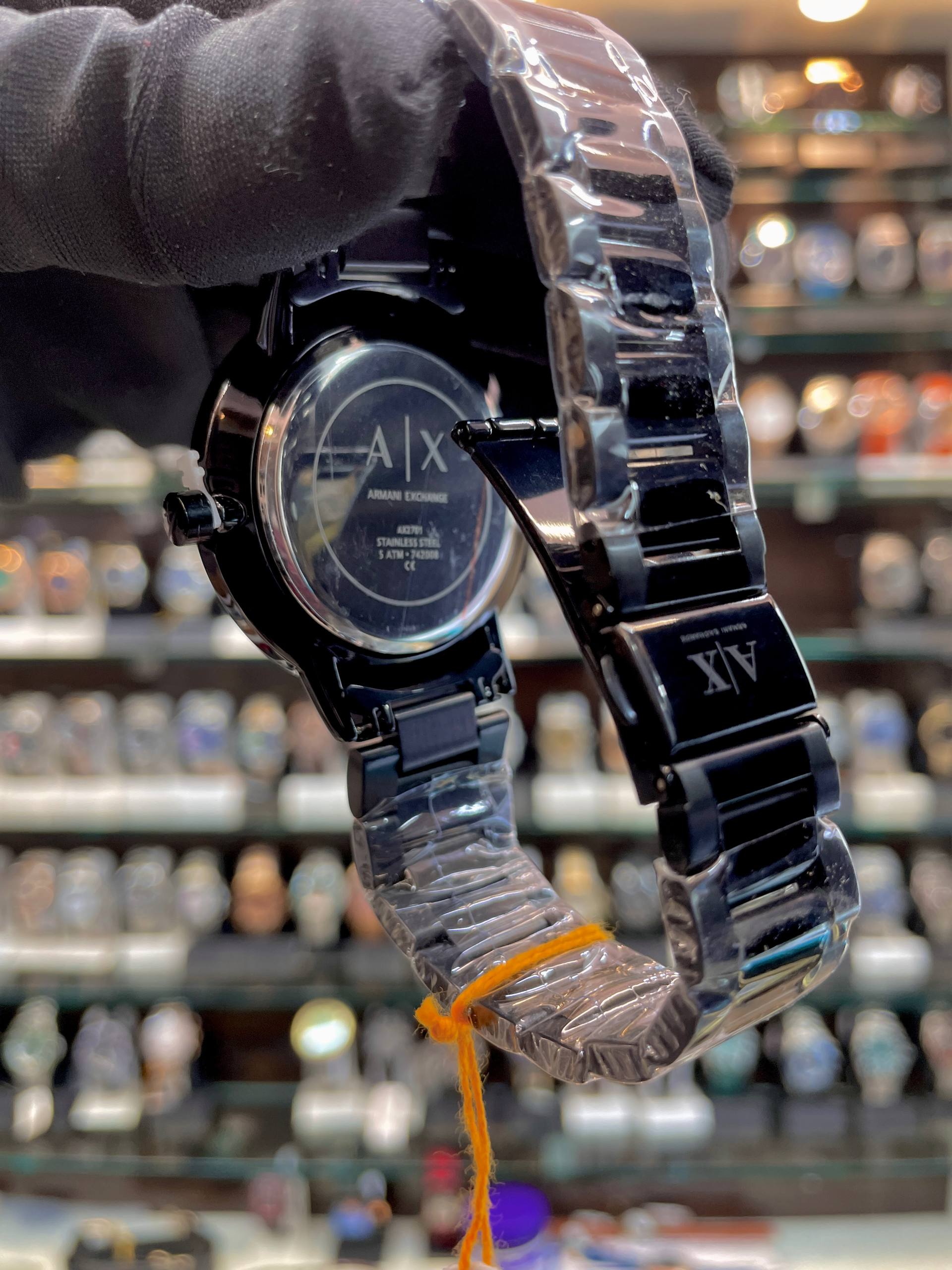 ARMANI EXCHANGE CAYDE MEN'S WATCH ⌚ FULL BLACK 🖤