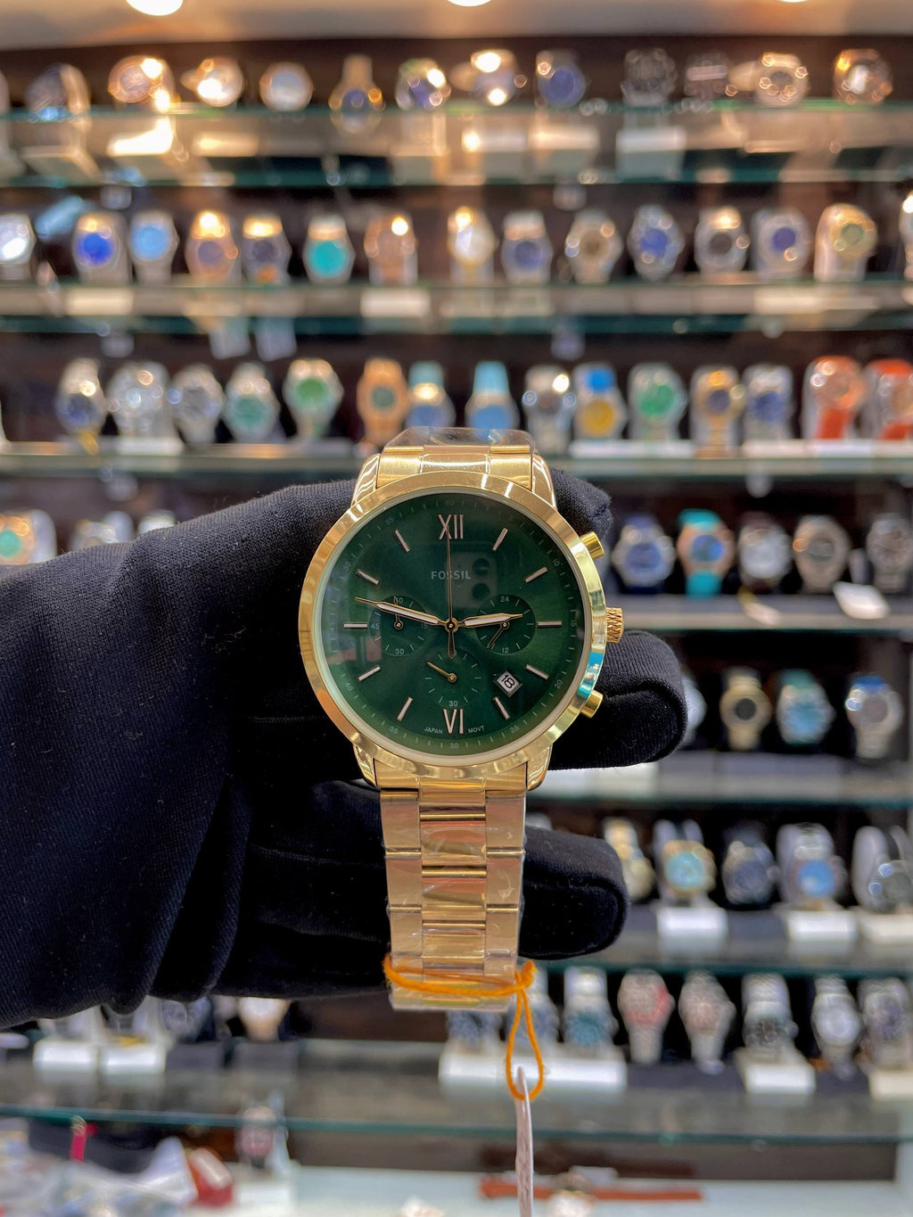 FOSSIL NOW IN CHRONO FOR MENS CASUAL WEAR IN CHAIN ⛓️ GREEN 💚