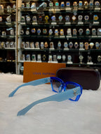 LOUIS VUITTON (LV) CLASH SQUARE SUNGLASSES 😎 IN BLUE 💙 UNISEX FRAME