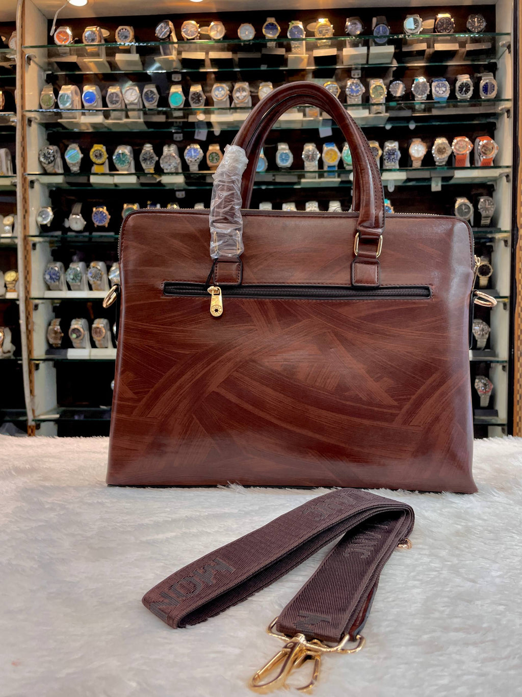 MONT BLANC LAPTOP BAG WOOD GRAIN 🌾 TEXTURE PRINT 🐾 HEAVY QUALITY 💯