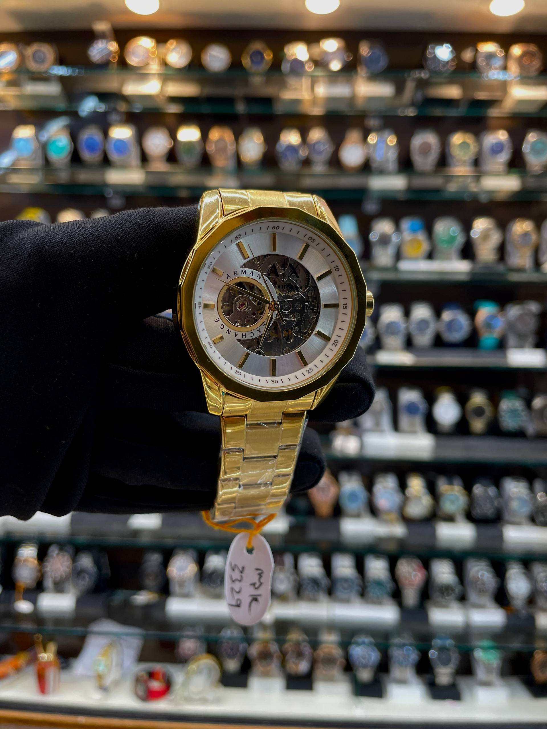 ARMANI EXCHANGE AUTOMATIC NOW IN GOLD  🥇 CHAIN