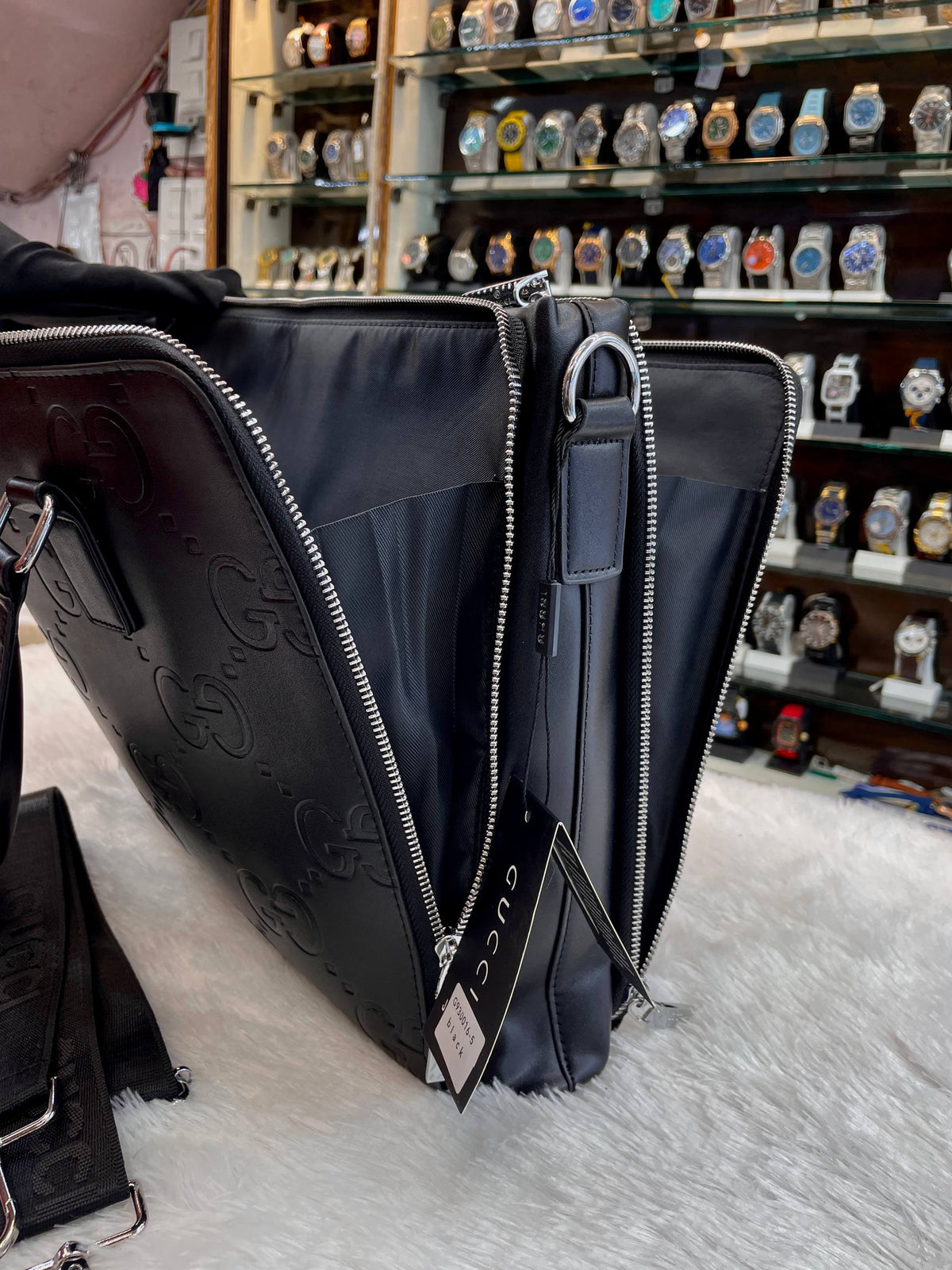 GUCCI JUMBO GG LEATHER BRIEFCASE 💼 LAPTOP BAG