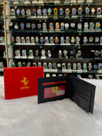 FERRARI BLACK BI-FOLD BRANDED WALLET IN MASTER PIECE 🤩