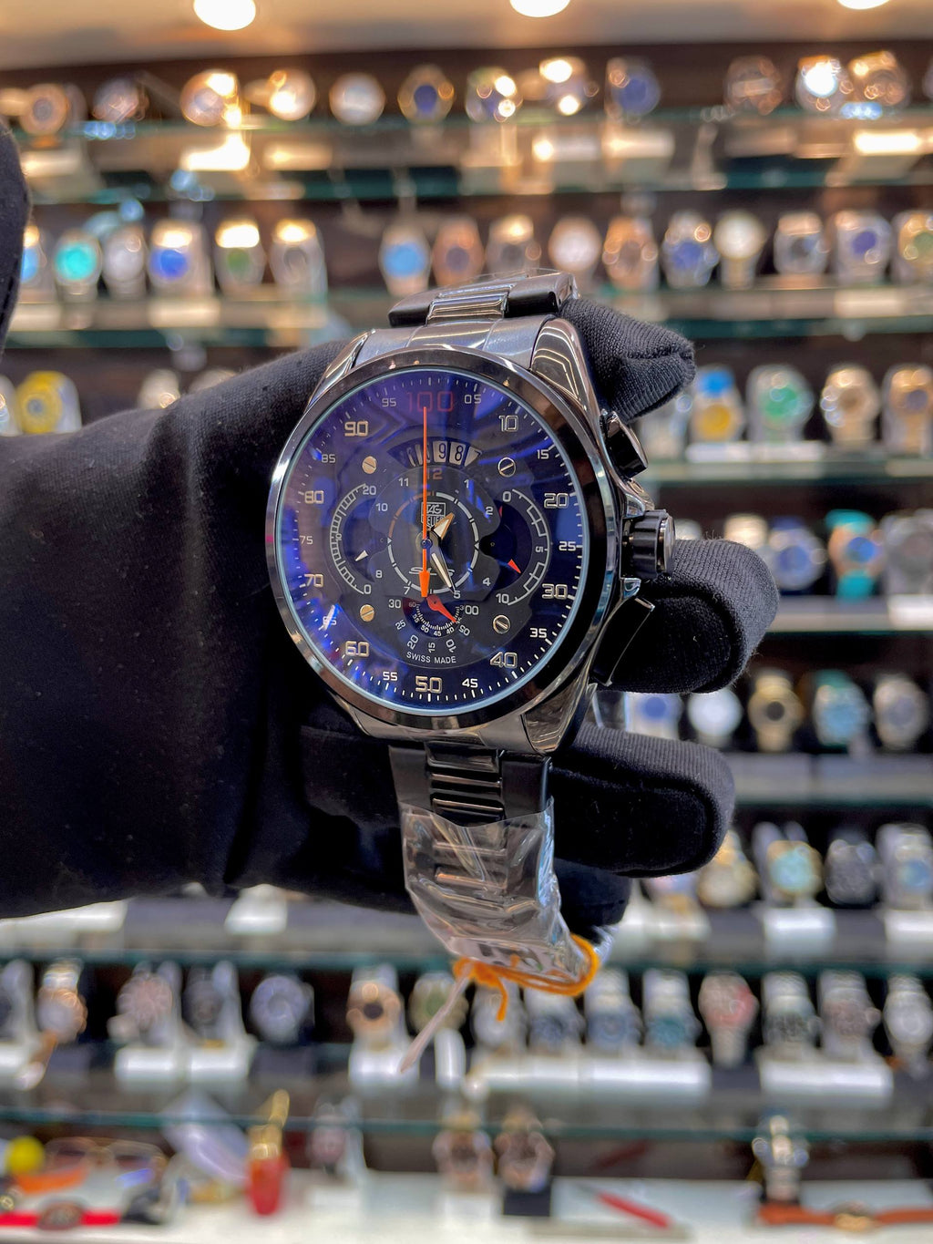 TAG HEUER MERCEDES BENZ SLS UNDER BUDGET FOR MENS FULL BLACK 🖤