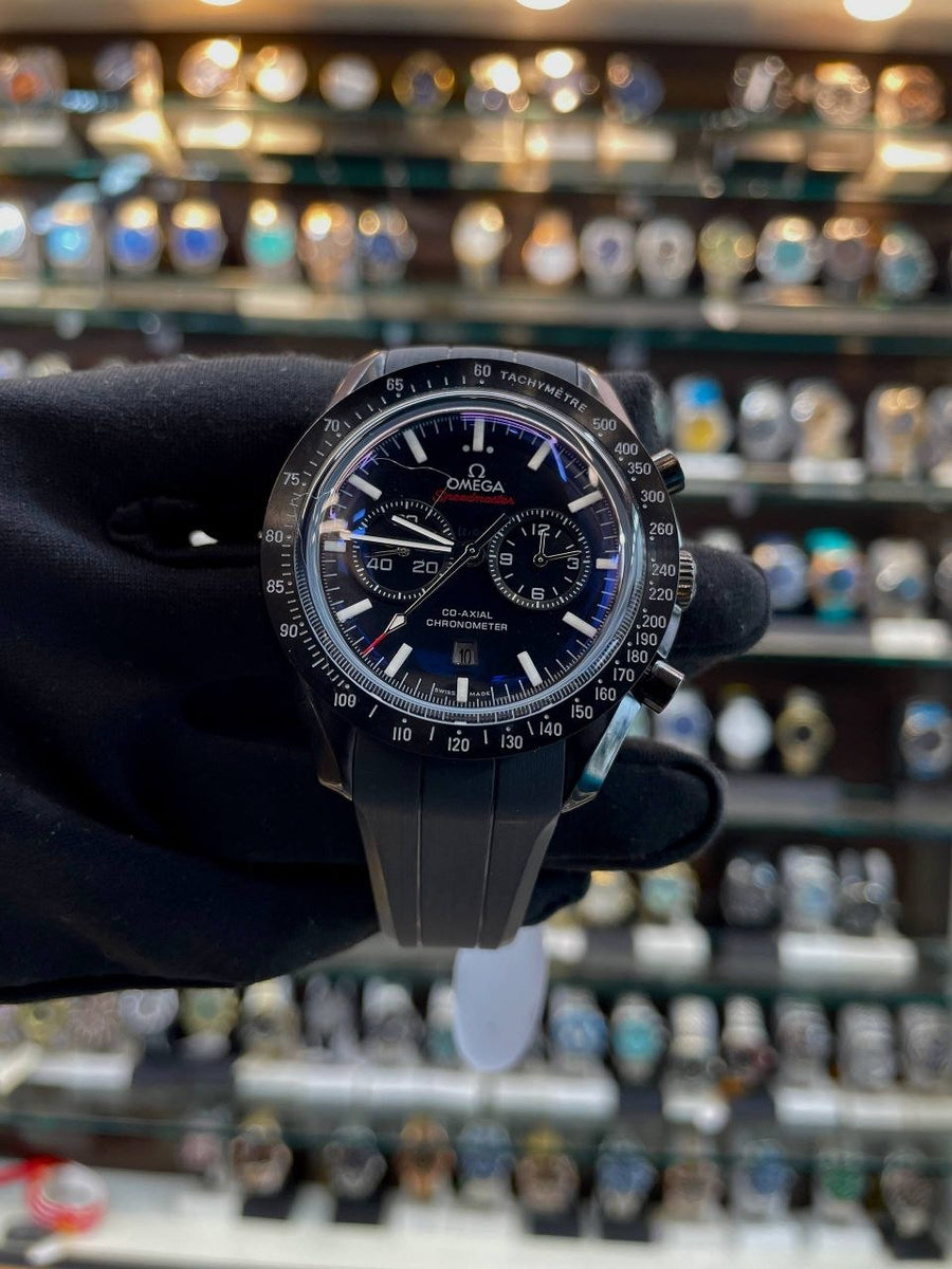 OMEGA SPEEDMASTER DARK SIDE OF THE MOON WATCH IN MASTER PIECE 🖤