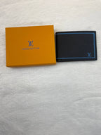 LOUIS VUITTON LV BLACK/BLUE 💙 TAIGA LEATHER WALLET IN HEAVY QUALITY 💯