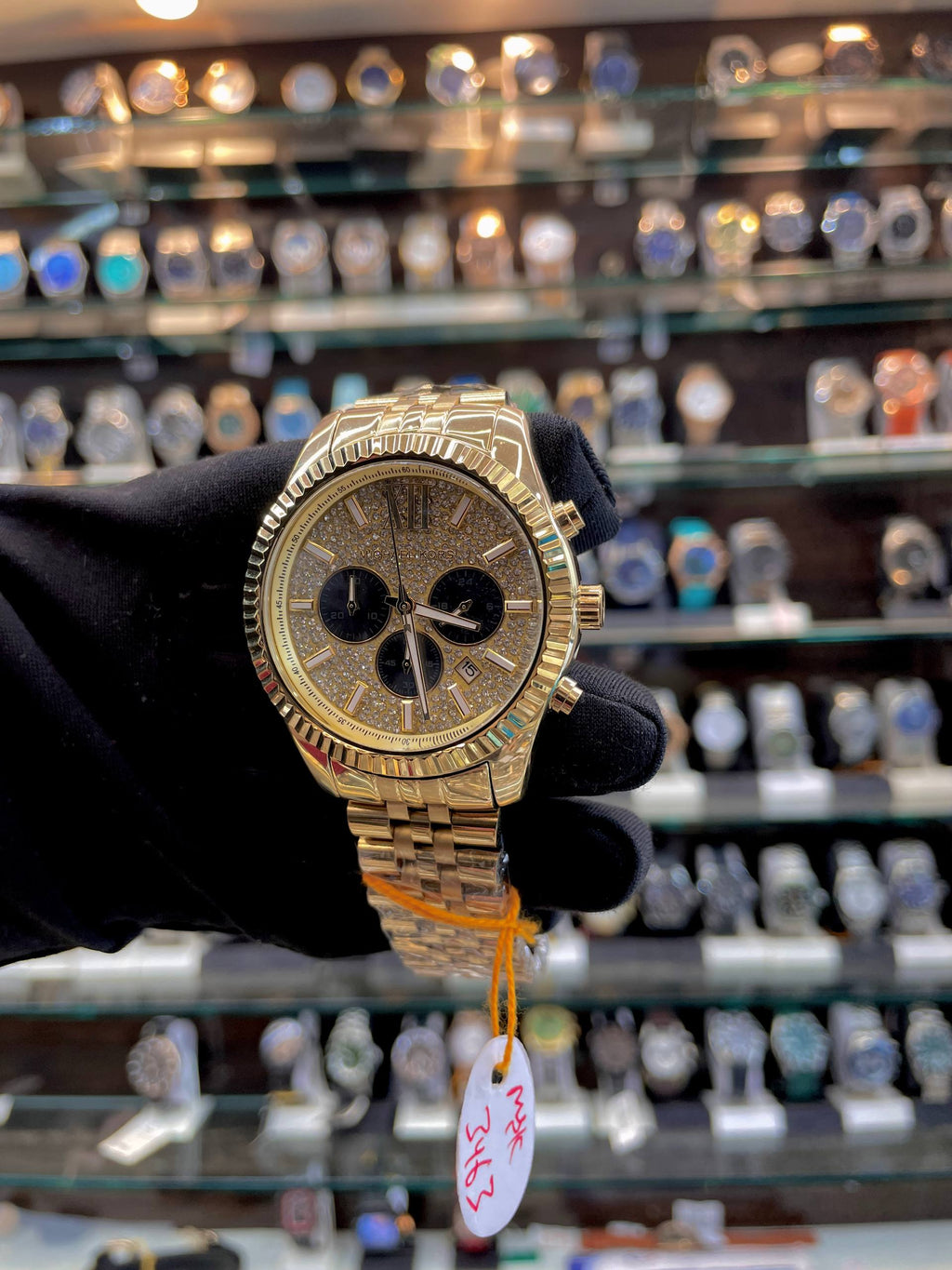 MICHAEL KORS MEN'S LEXINGTON CHRONOGRAPH IN MASTER PIECE 🤩 GOLD 🥇