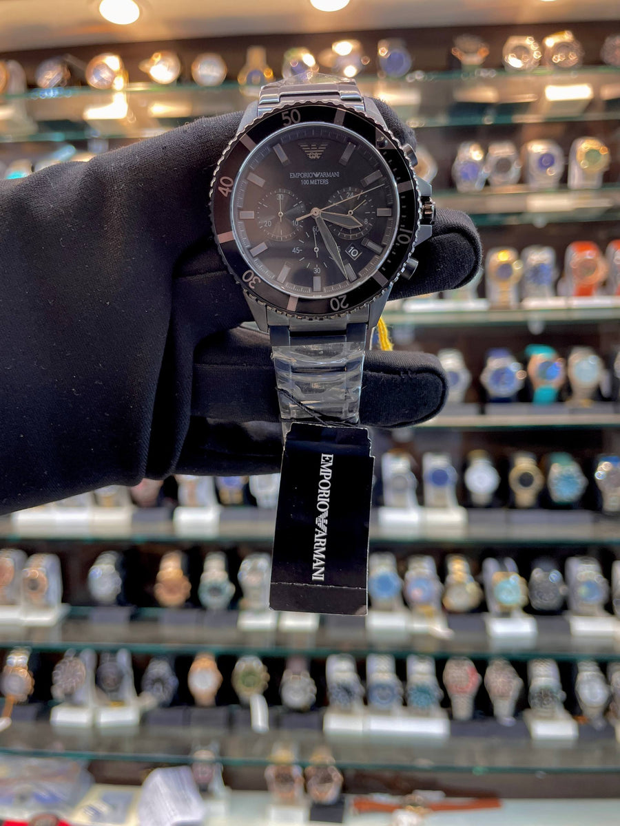 EMPORIO ARMANI ELEGANCE MEN'S WATCH AR11362 MASTER PIECE Z-BLACK 🖤