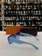 LOUIS VUITTON (LV) CLASH SQUARE SUNGLASSES 😎 IN BLUE 💙 UNISEX FRAME