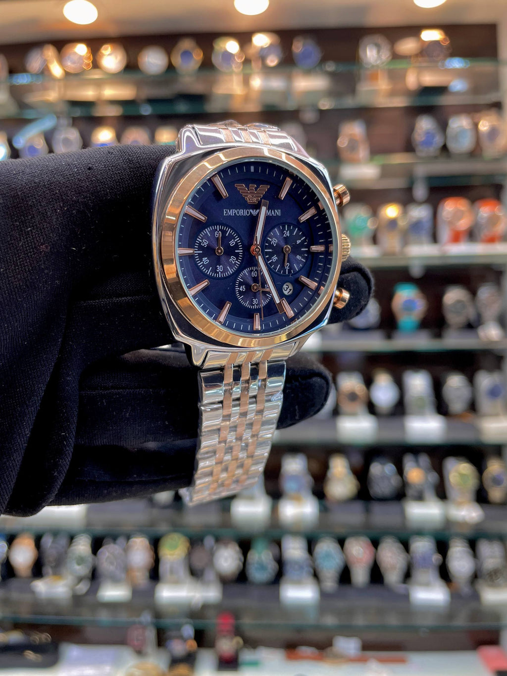 EMPORIO ARMANI SQUARE BODY ✨ FOR MENS BLUE 💙  DUAL TONE