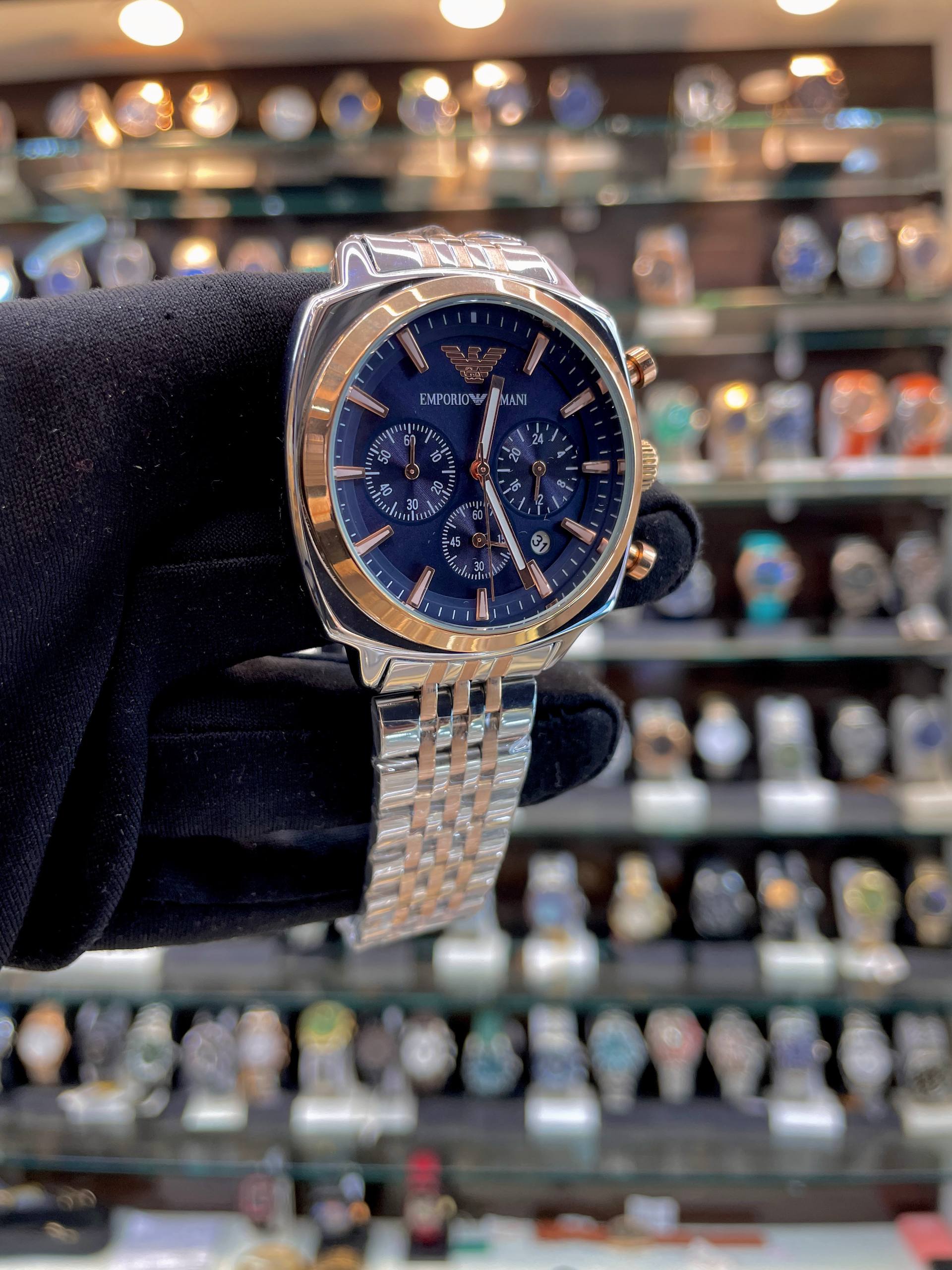EMPORIO ARMANI SQUARE BODY ✨ FOR MENS BLUE 💙  DUAL TONE