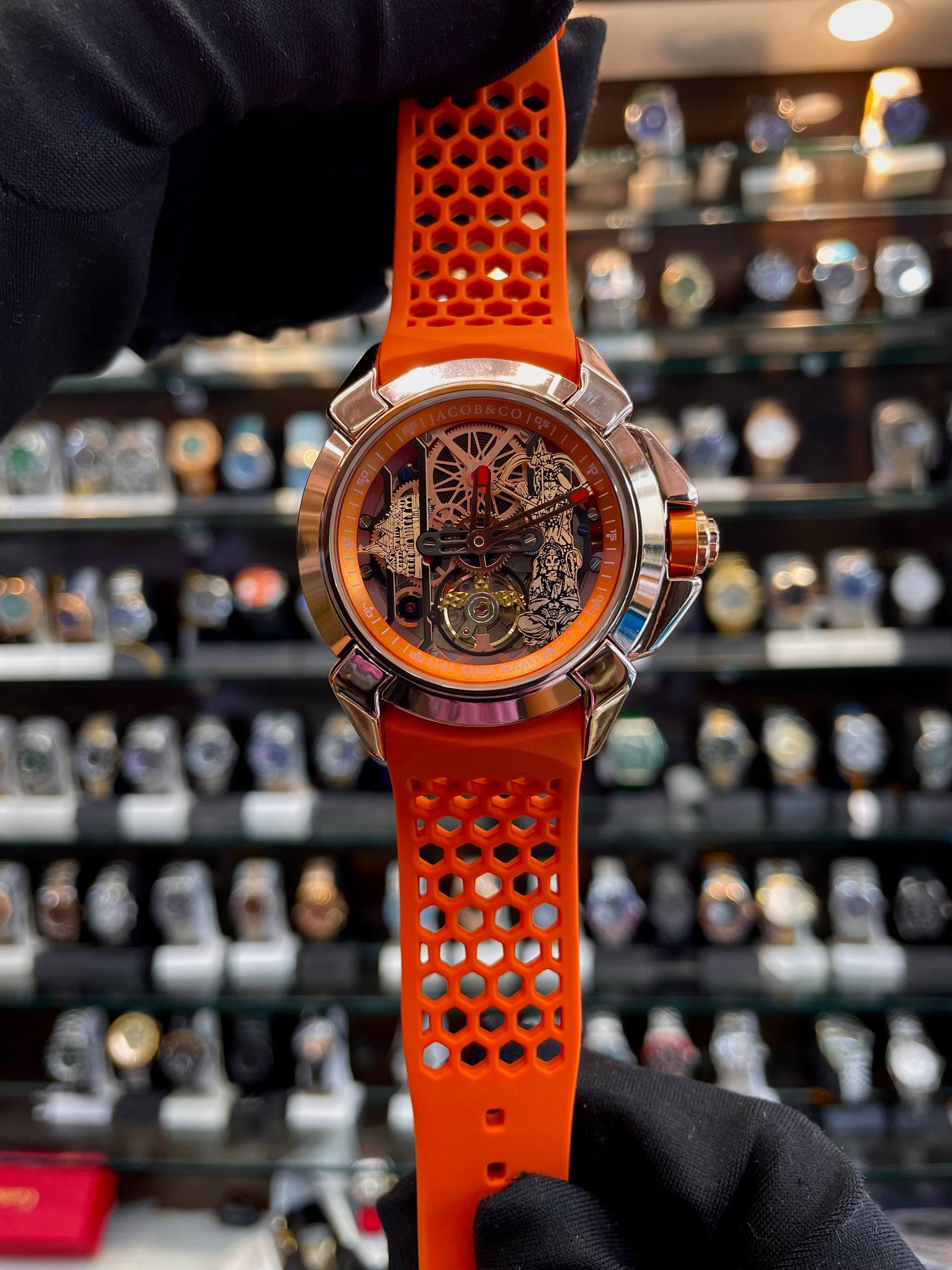JACOB & CO RAM JANMBHOOMI UNDER BUDGET FOR MENS AUTOMATIC ROSE GOLD 🪙