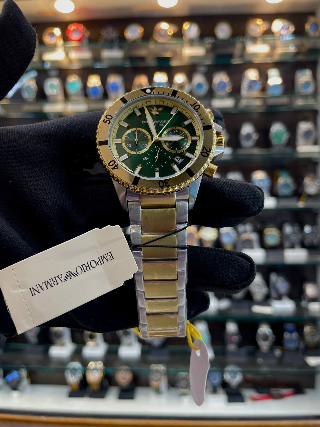EMPORIO ARMANI AR11586 CHRONOGRAPH WATCH FOR MEN IN MASTER PIECE 🤩
