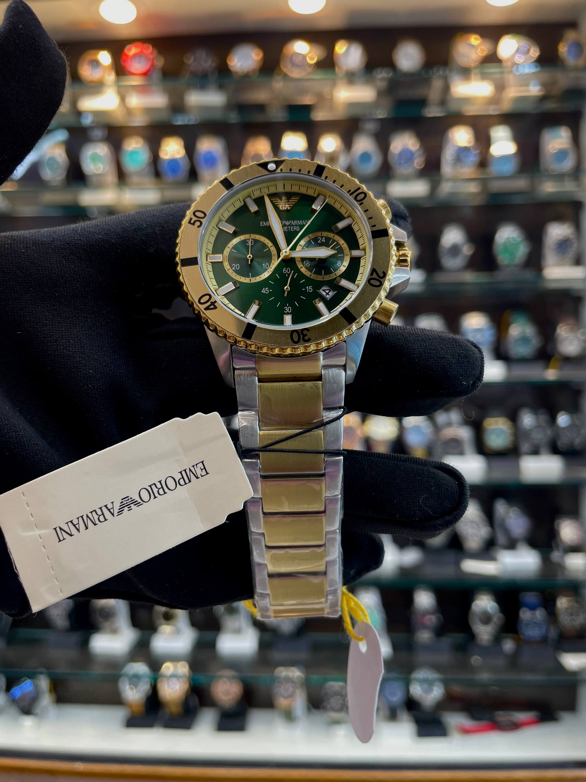 EMPORIO ARMANI AR11586 CHRONOGRAPH WATCH FOR MEN IN MASTER PIECE 🤩