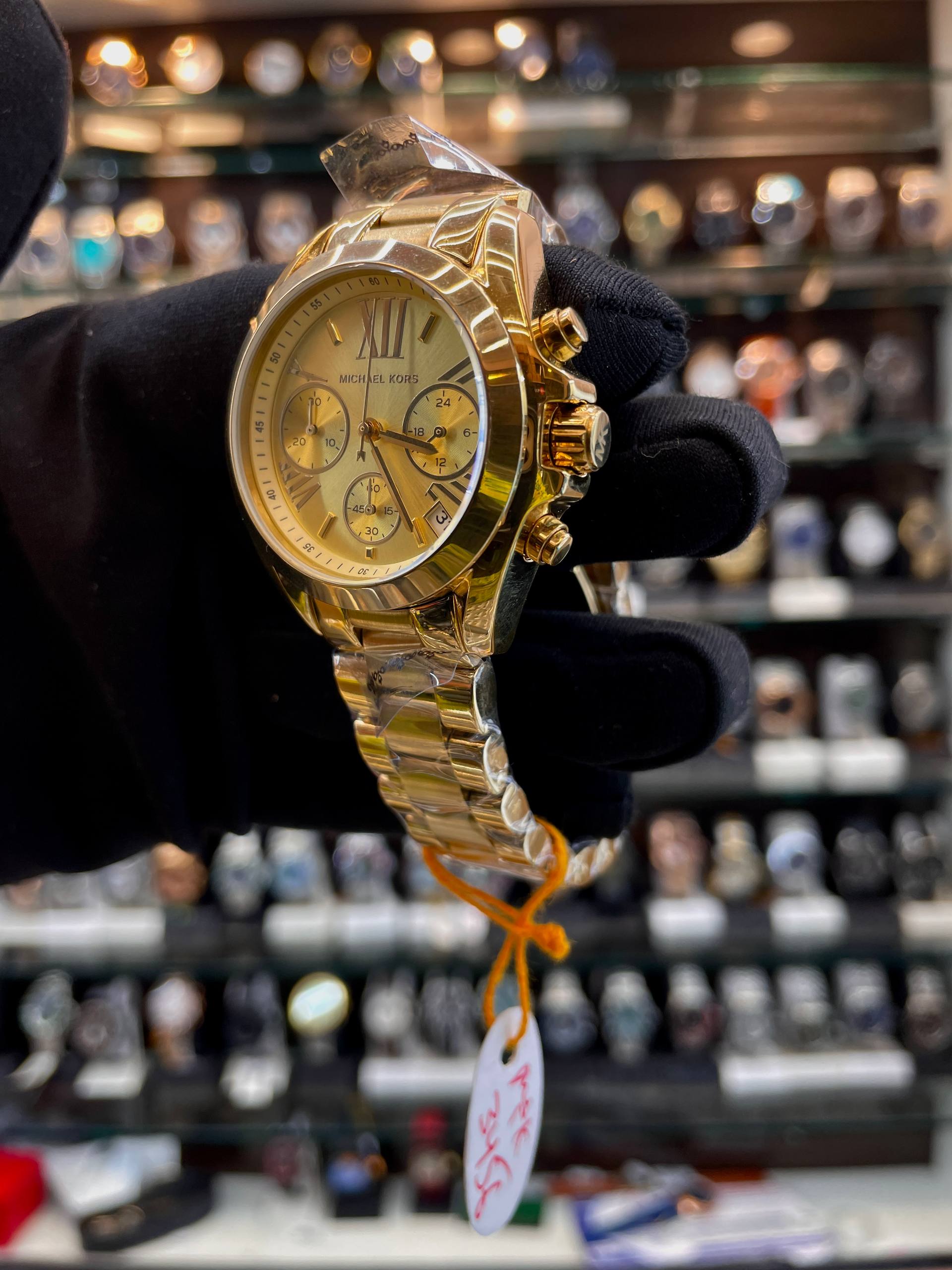 MICHEAL KORS MK5974 BRADSHAW FOR GIRLS IN MASTER PIECE 🤩 36MM FULL GOLD 🥇 GOLD 🥇 DIAL