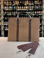 COACH MONOGRAM LAPTOP BAG BROWN 🤎 IN HEAVY QUALITY 💯