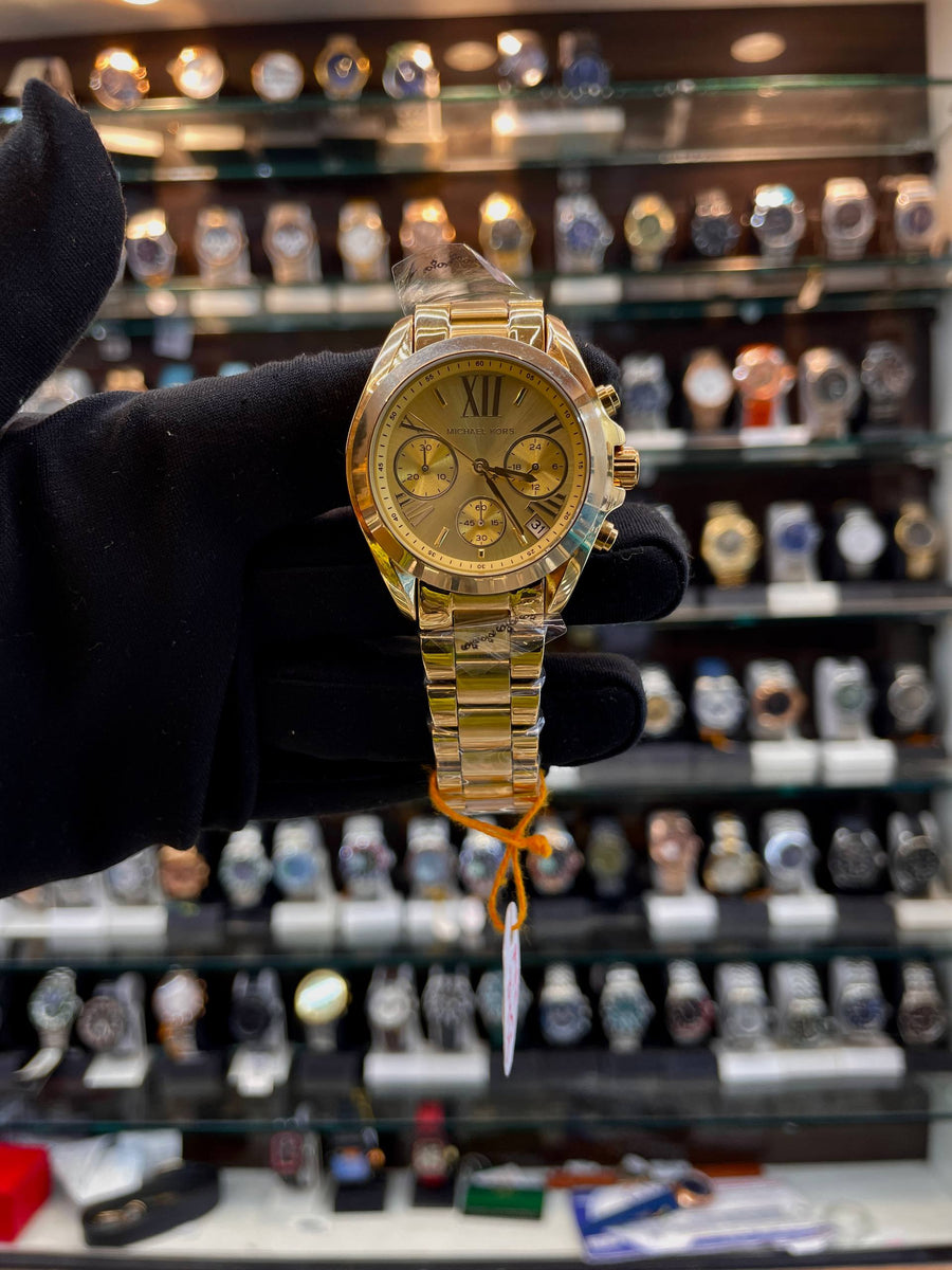 MICHEAL KORS MK5974 BRADSHAW FOR GIRLS IN MASTER PIECE 🤩 36MM FULL GOLD 🥇 GOLD 🥇 DIAL