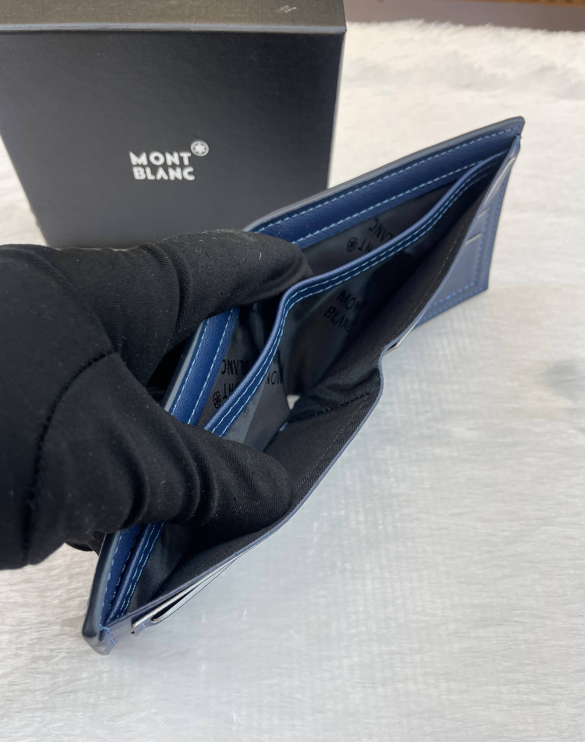 MONT BLANC SARTORIAL BLUE 🔵 WALLET IN HEAVY QUALITY 💯