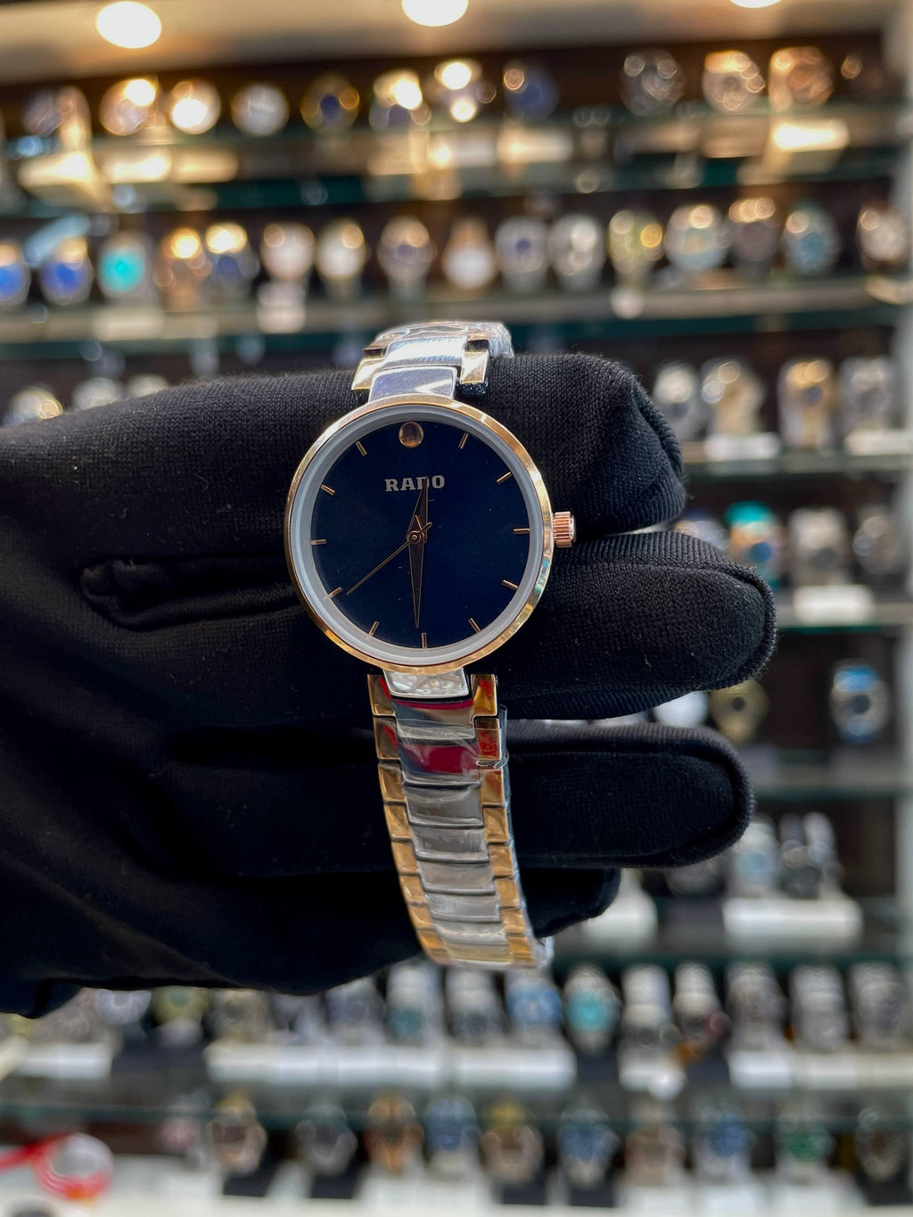RADO COUPOLE WRIST WATCH FOR GIRLS IN PVD BRACELET
