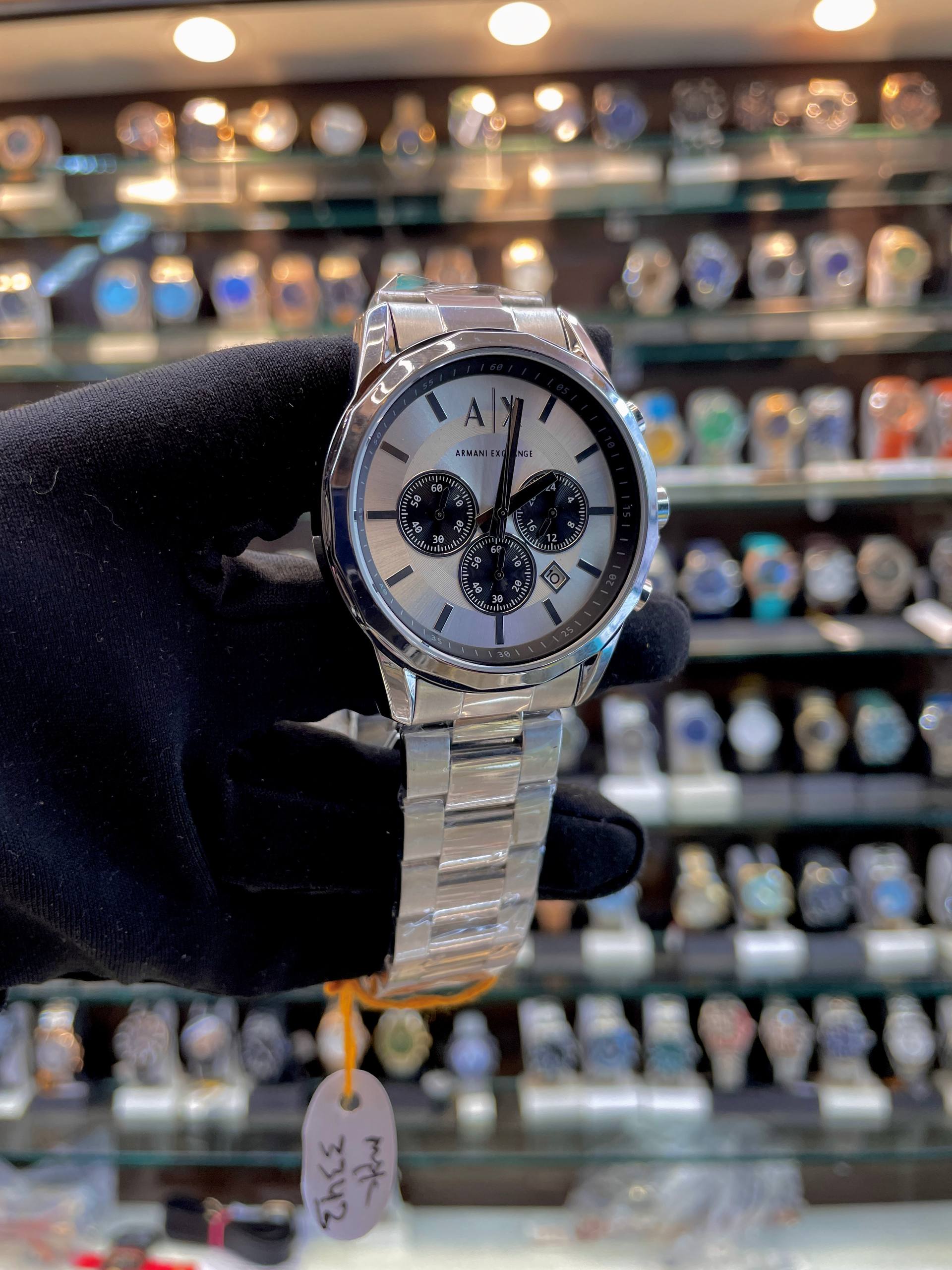 ARMANI EXCHANGE AX FULL SILVER 🥈 IN CHRONOGRAPH FOR MENS