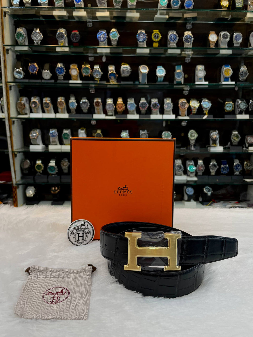 HERMES CONSTANCE BELT CROCODILE LEATHER FOR MENS IN HEAVY QUALITY 💯