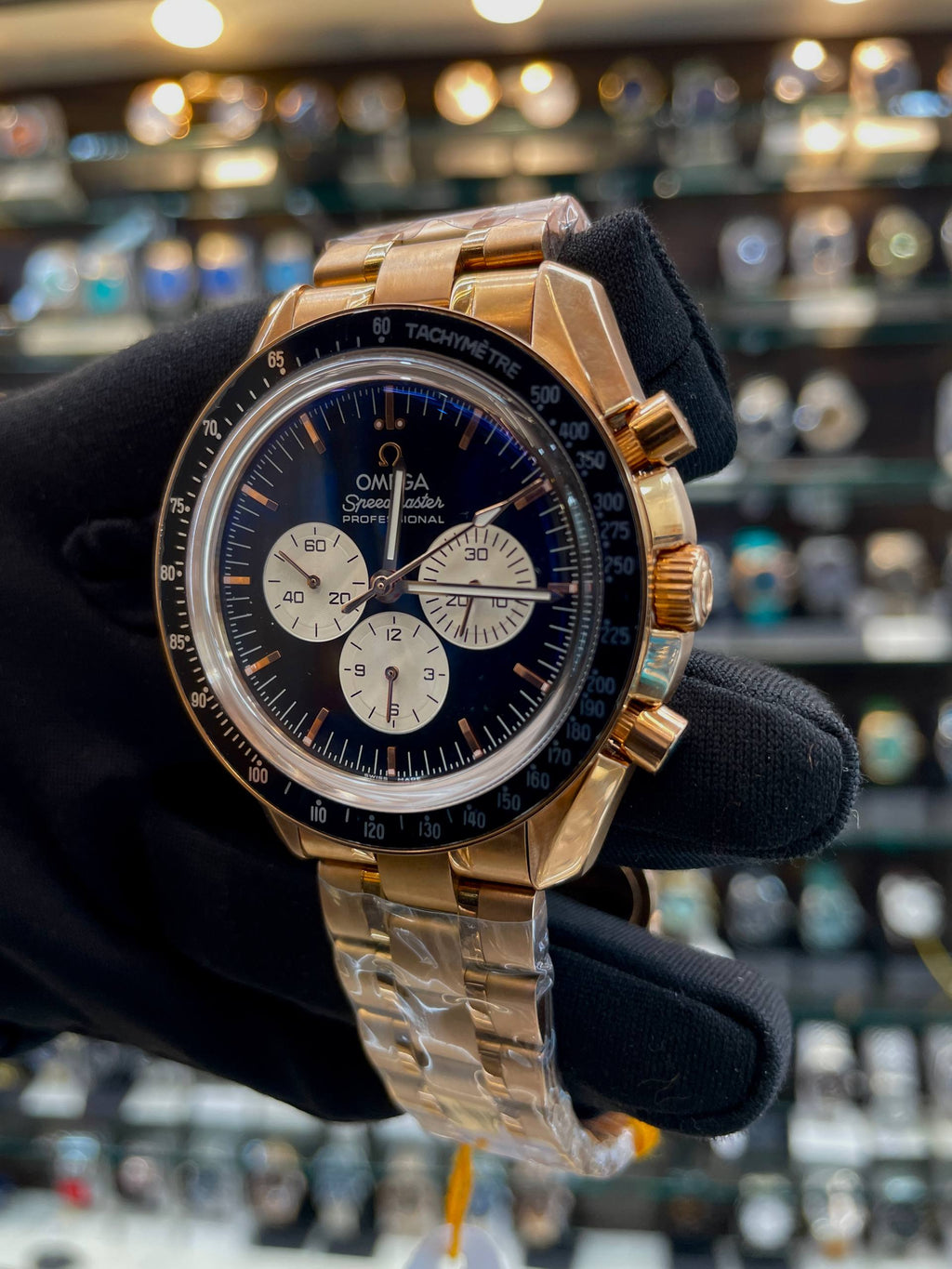 OMEGA SPEEDMASTER MOONWATCH PROFESSIONAL 18K MOONSHINE GOLD 🥇 IN MASTER PIECE