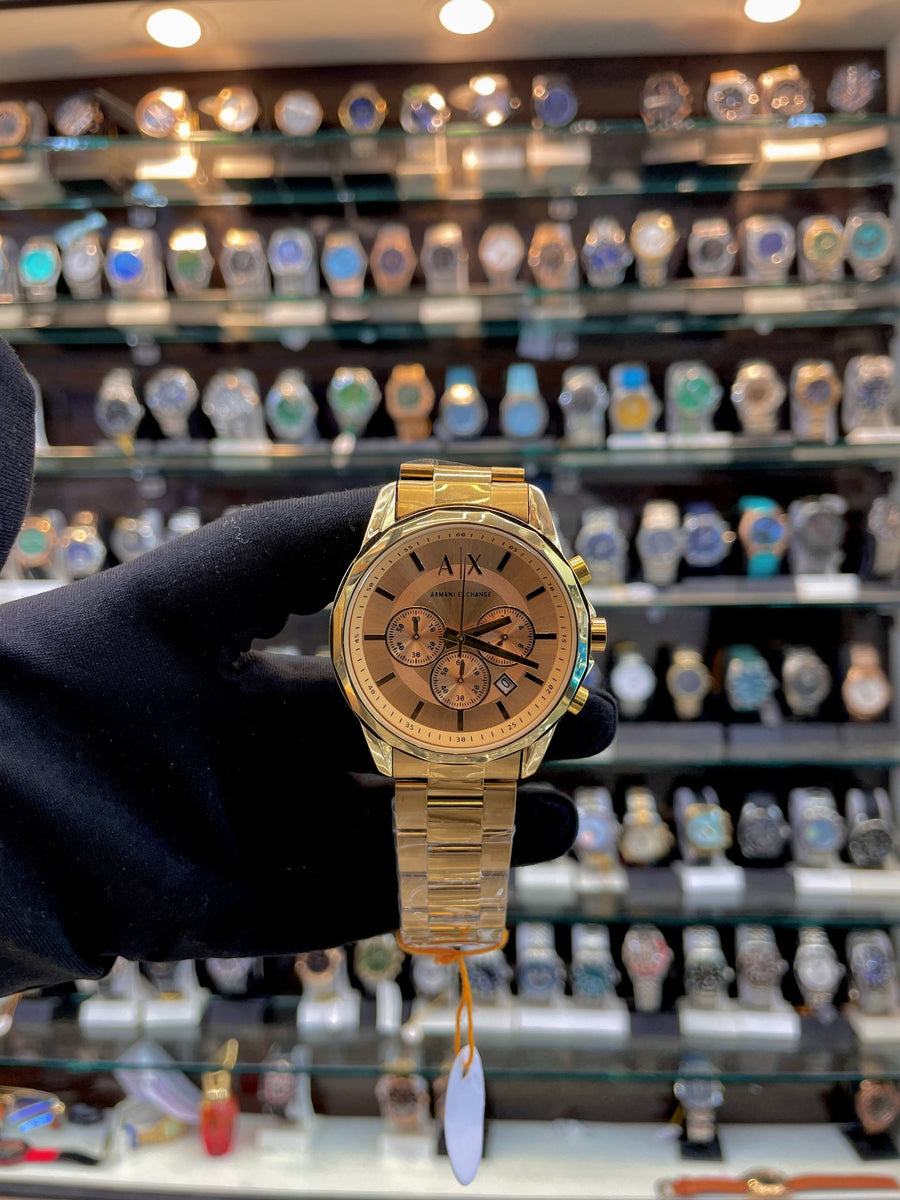 ARMANI EXCHANGE AX FULL GOLD 🥇 IN CHRONOGRAPH FOR MENS