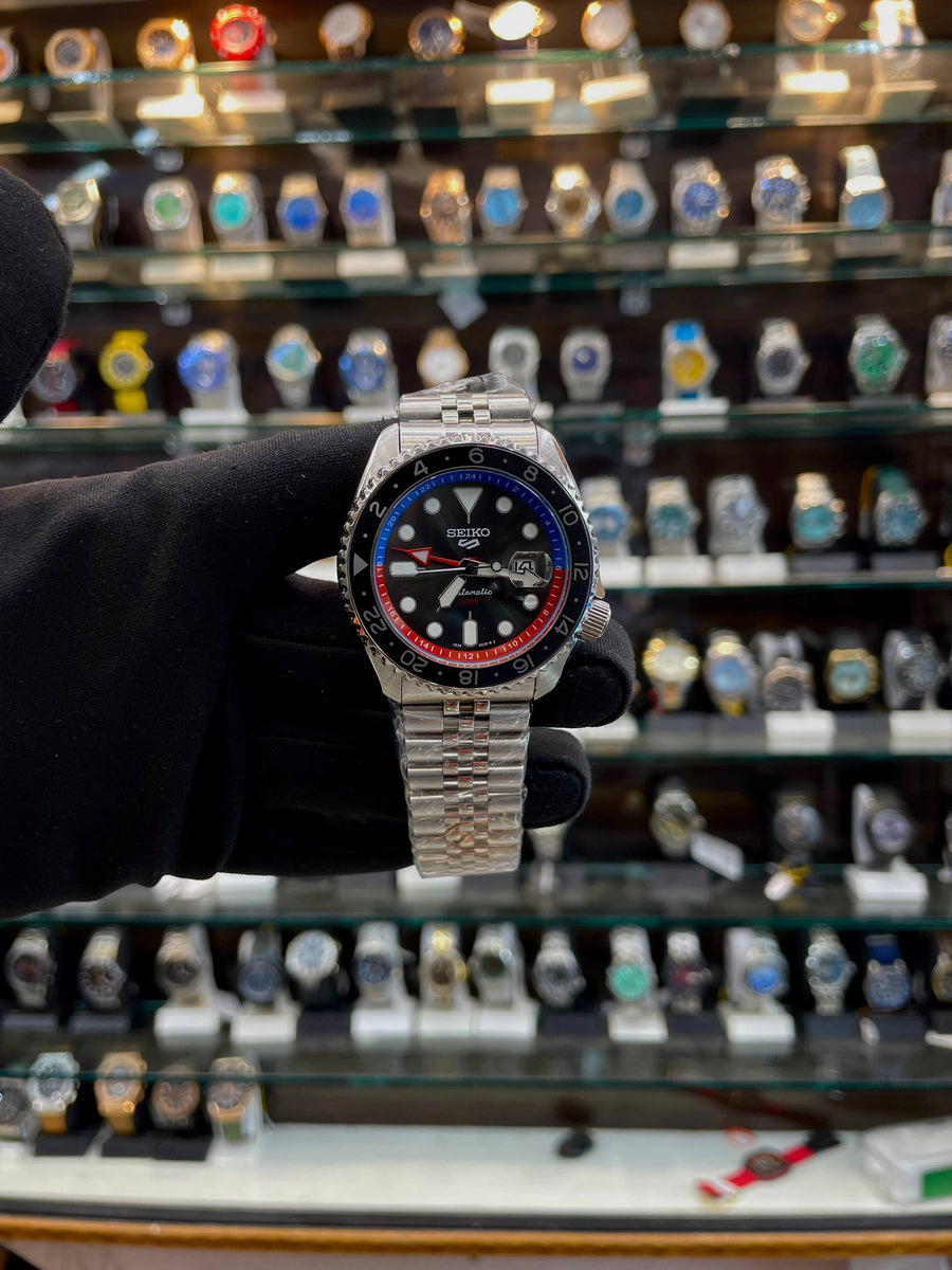SEIKO SSK035K1 5 SPORTS SKX GMT AUTOMATIC WATCH IN MASTER PIECE 🤩 CHARCOAL