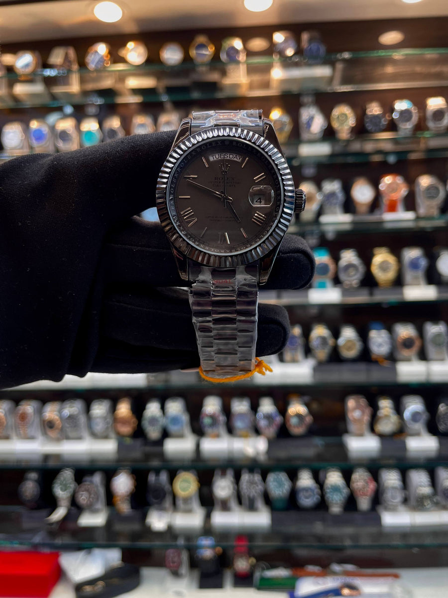ROLEX DAY-DATE ARABIC DIAL IN AUTOMATIC ⚙️ FOR MENS FULL BLACK 🖤