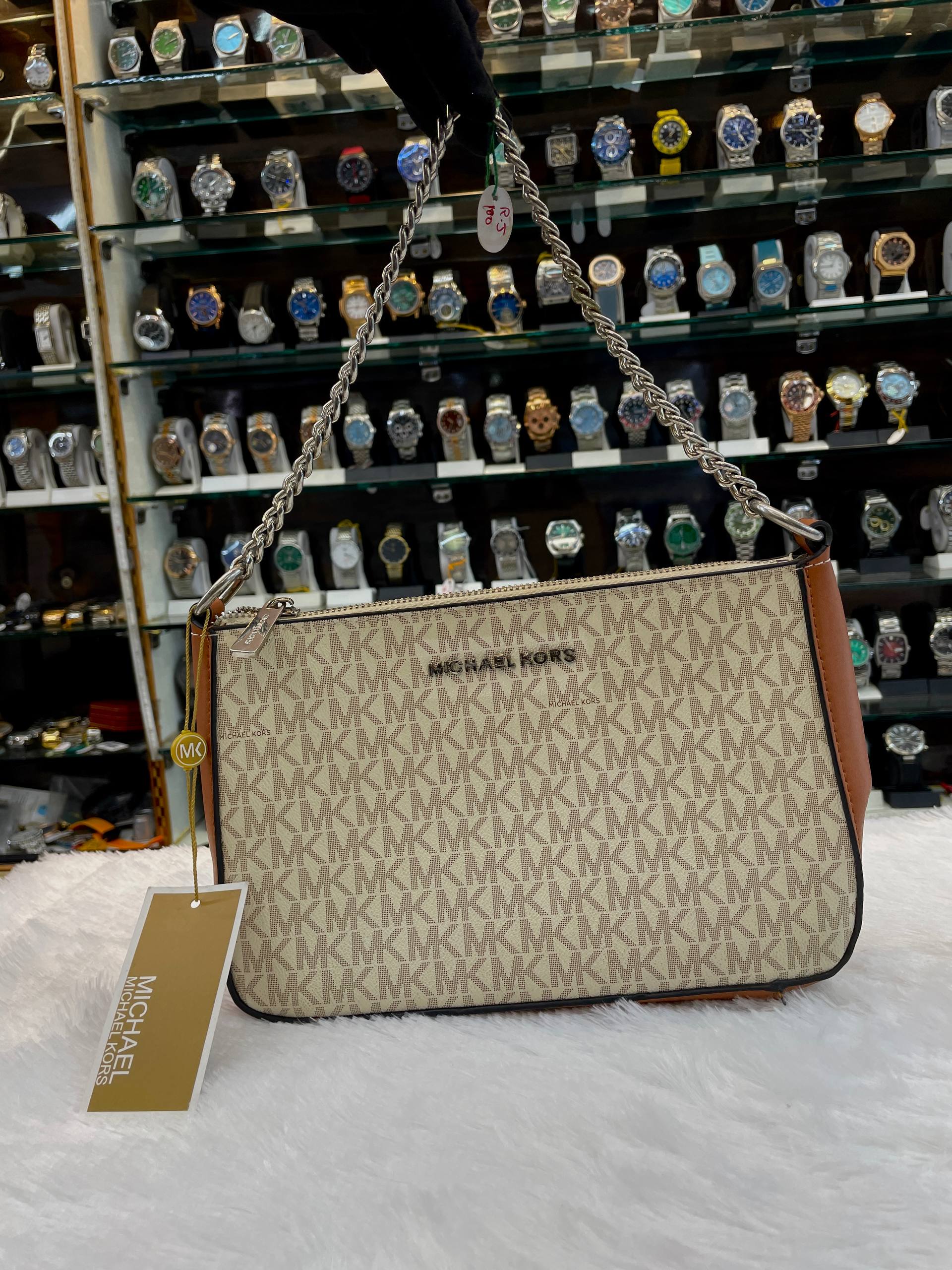MICHAEL KORS MK JET SET TRAVEL MEDIUM CHAIN SHOULDER BAG 😄