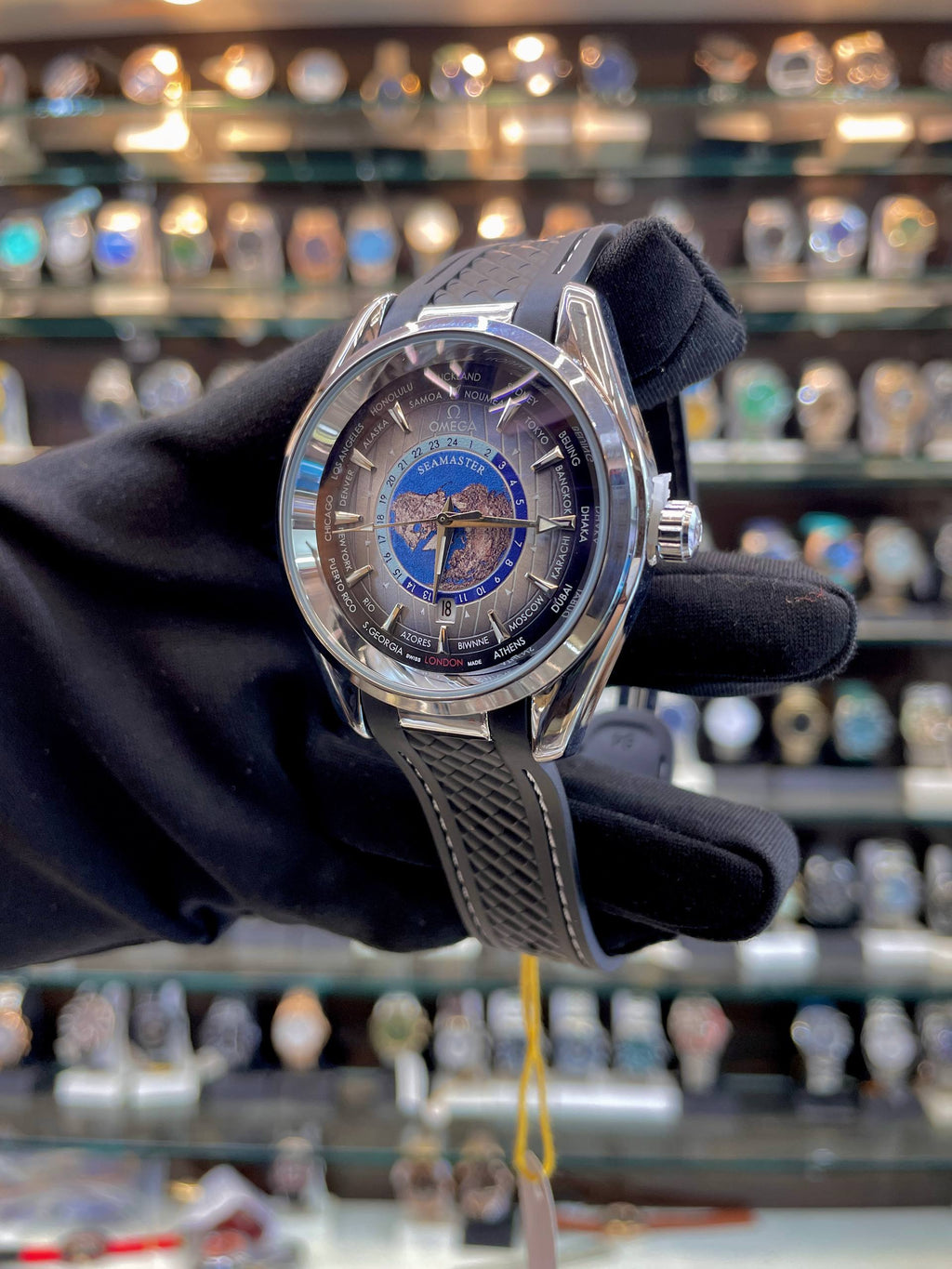 OMEGA SEAMSTER WORLD 🌍 TIME NOW IN BUDGET 😁 FOR MENS 👨  BLACK 🖤