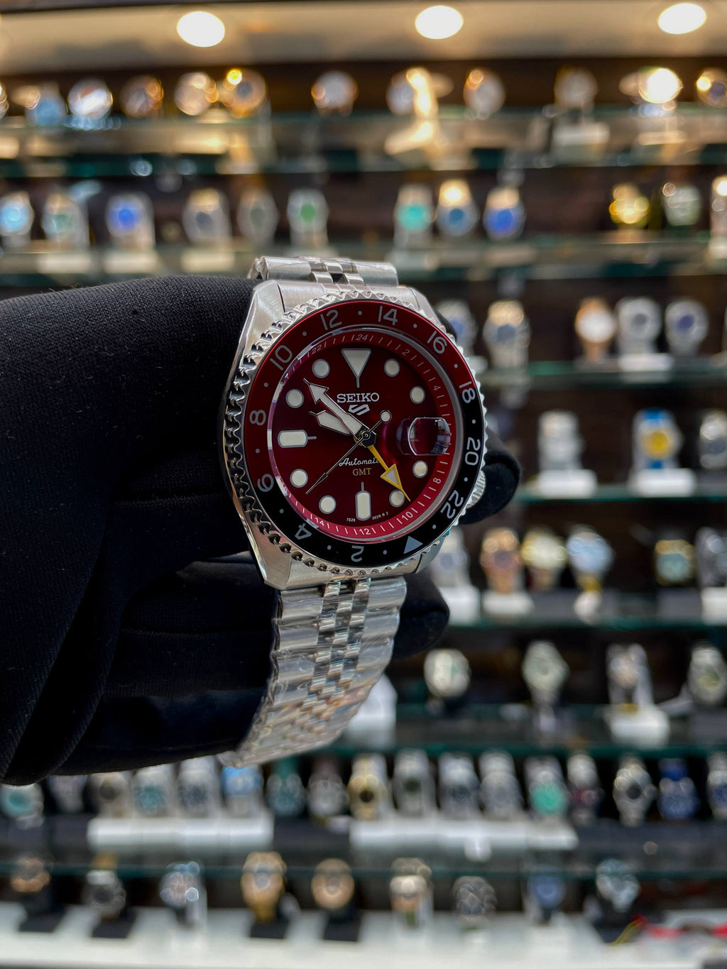 SEIKO SSK035K1 5 SPORTS SKX GMT AUTOMATIC WATCH IN MASTER PIECE 🤩 RED ♥️