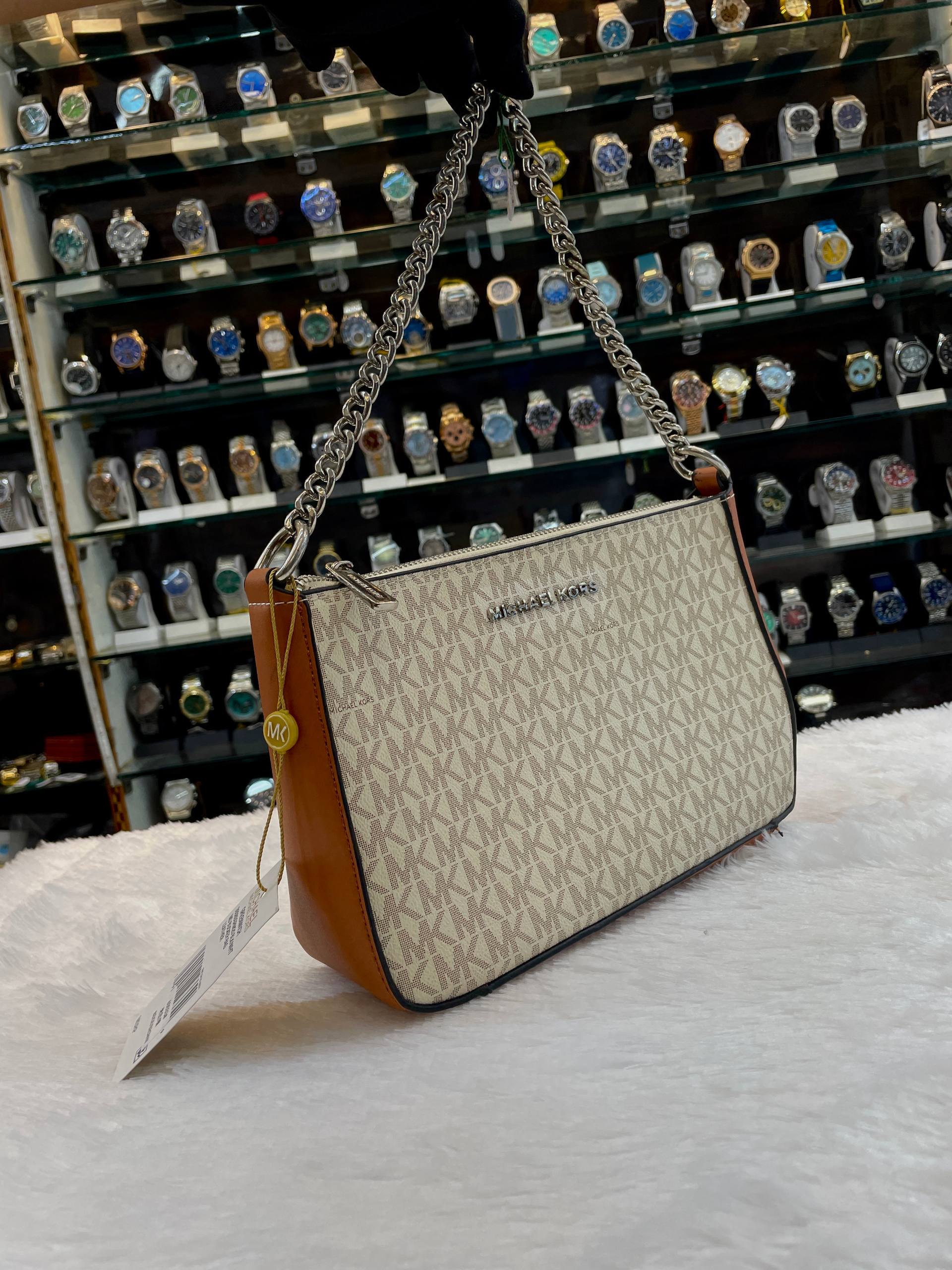 MICHAEL KORS MK JET SET TRAVEL MEDIUM CHAIN SHOULDER BAG 😄