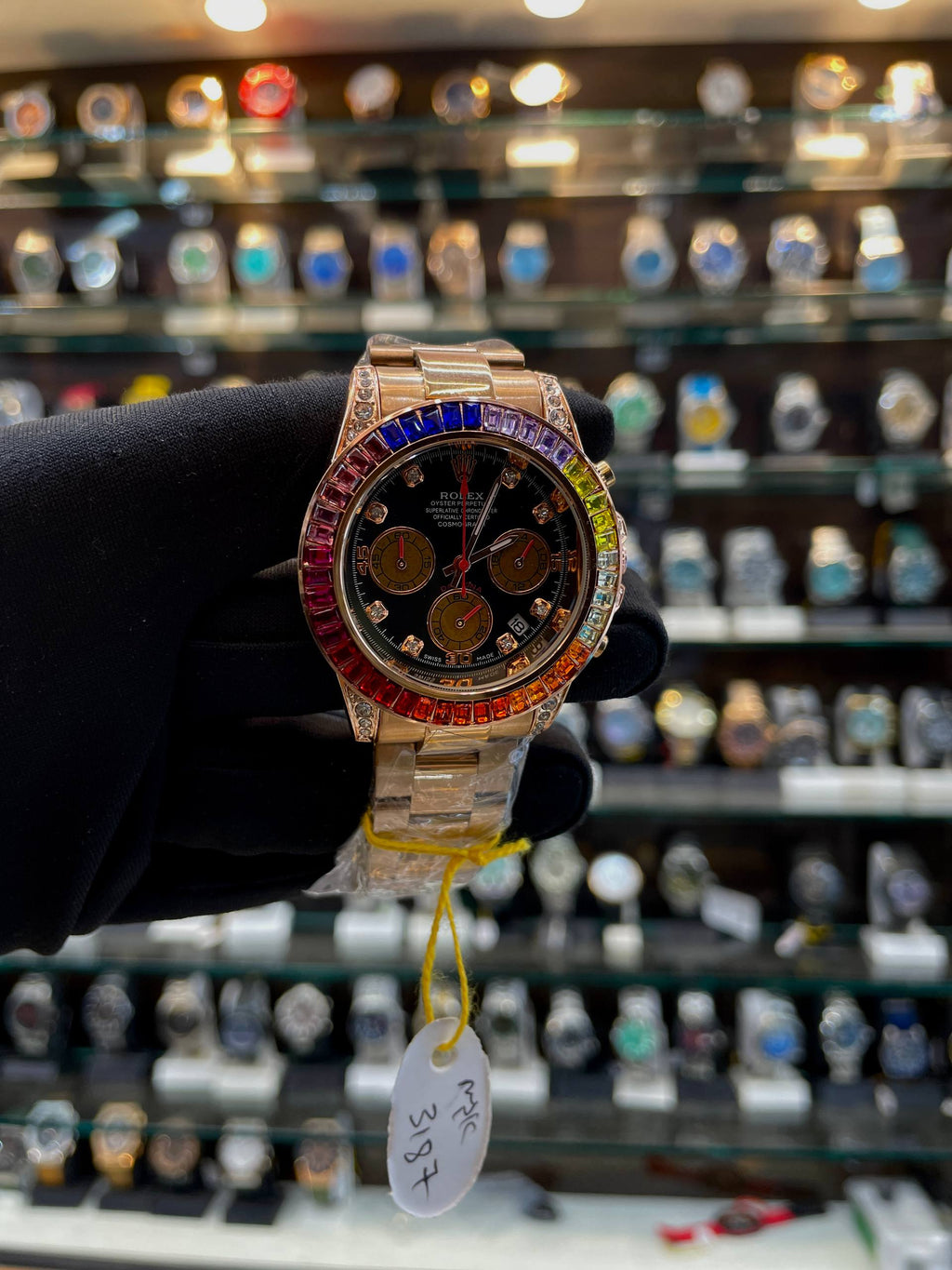 ROLEX DAYTONA RAINBOW 🌈 BODY FOR MENS ROSE GOLD 🥇