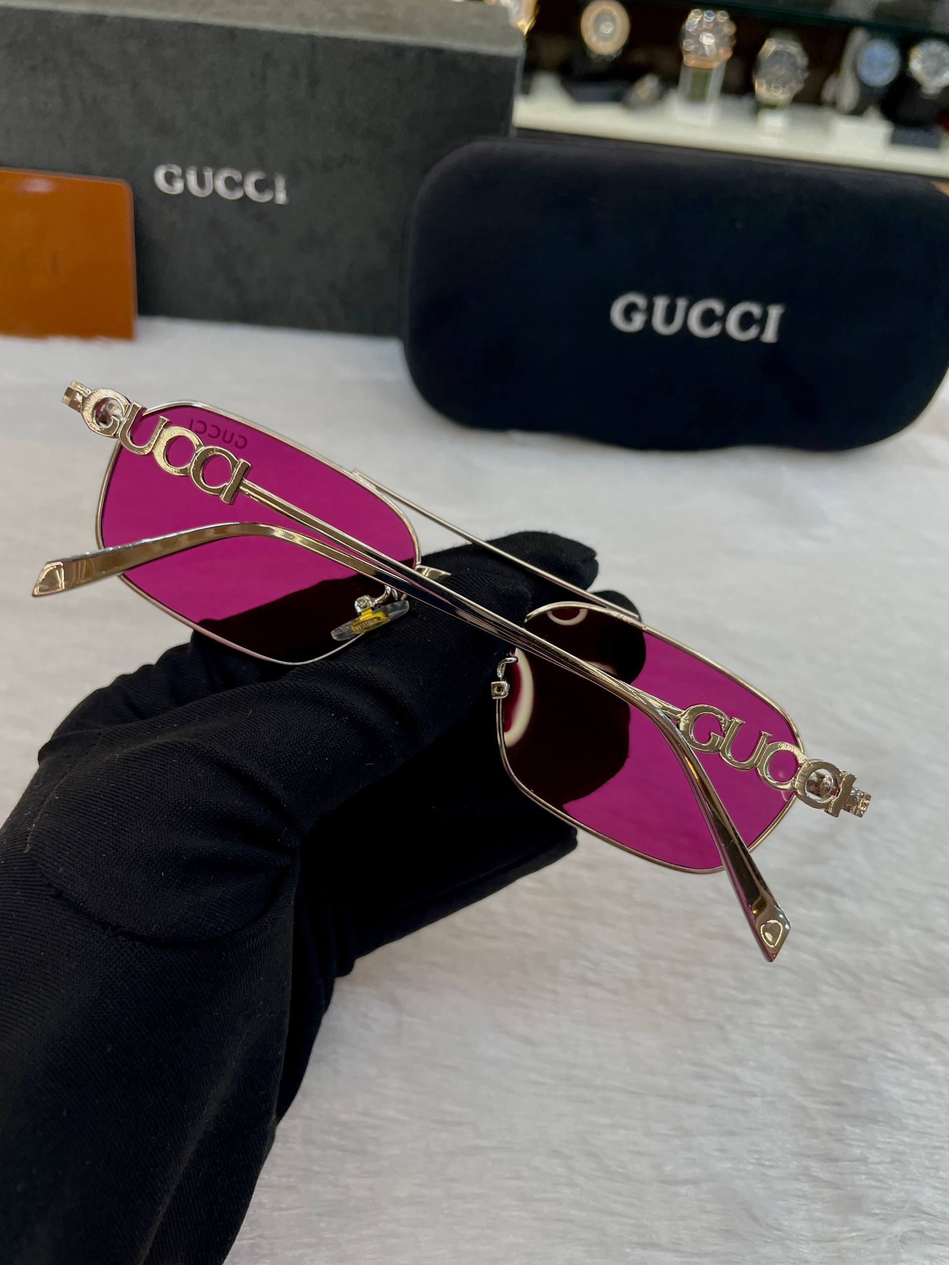 GUCCI PINK 🩷 LENS GLASSES FOR MENS
