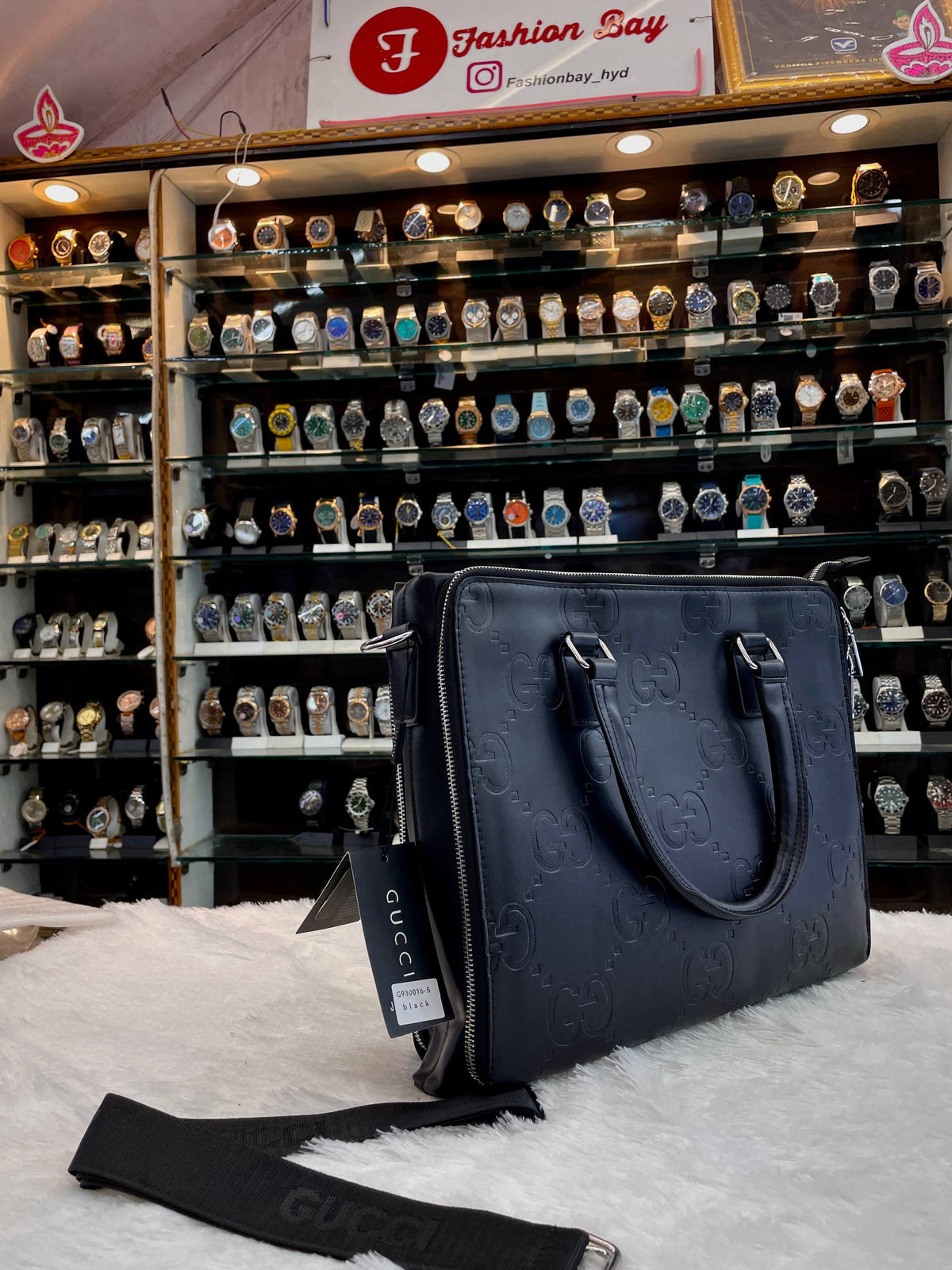 GUCCI JUMBO GG LEATHER BRIEFCASE 💼 LAPTOP BAG