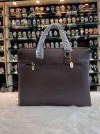 MONT BLANC LAPTOP BAG IN HEAVY QUALITY FLIP POCKET FOR MENS DARK 🌑 BROWN 🤎