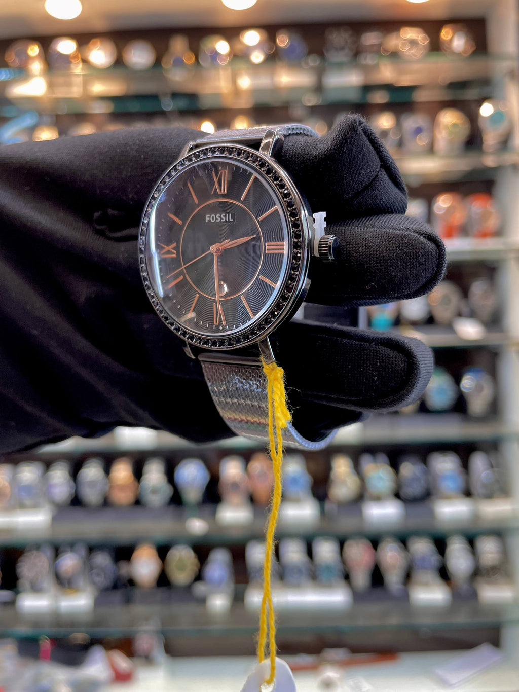 FOSSIL GIRLS WATCH ⌚ SLIM STRAP FULL BLACK 🖤