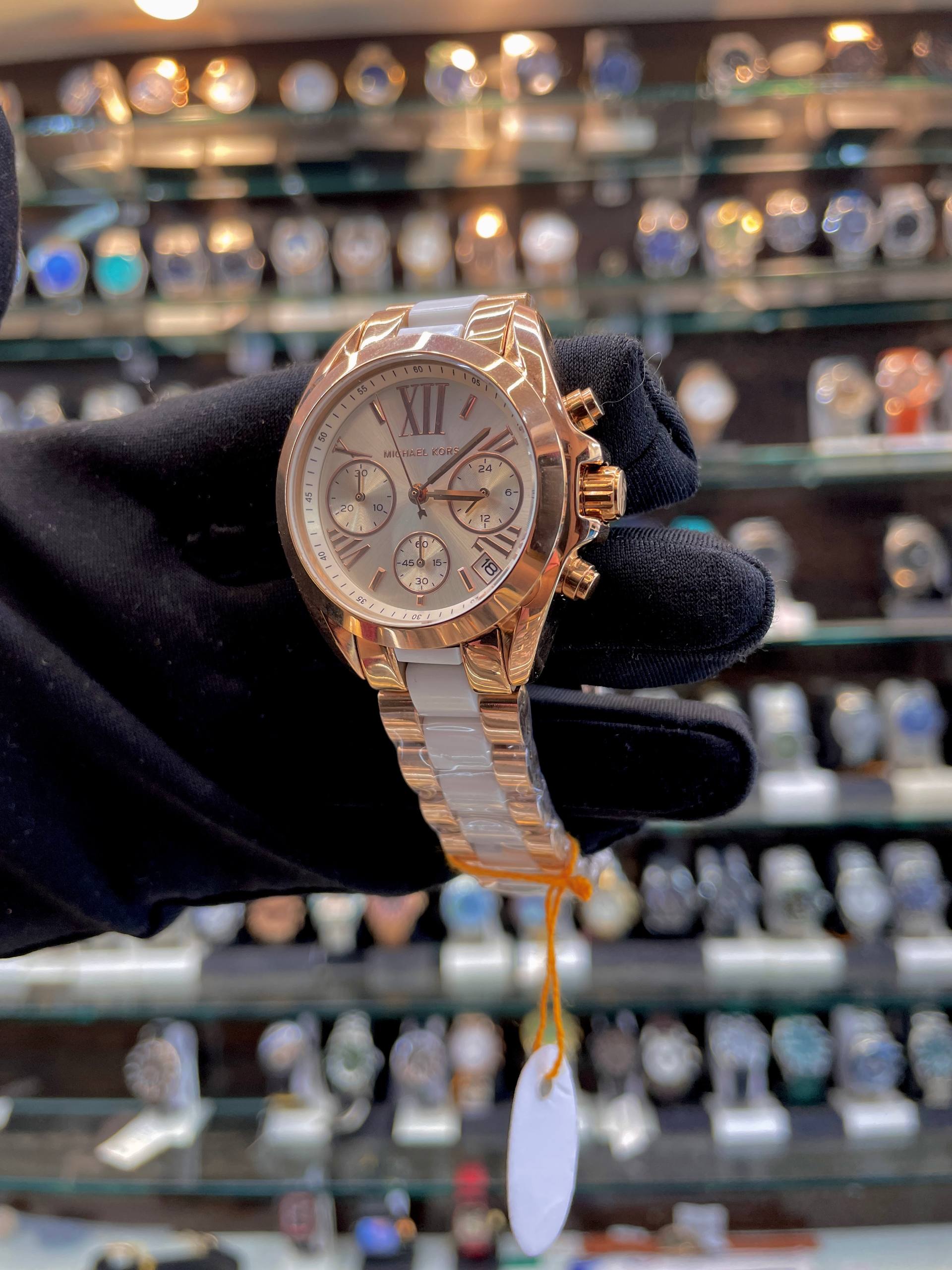 MICHEAL KORS MK5974 BRADSHAW FOR GIRLS IN MASTER PIECE 🤩 36MM ROSE 🌹 GOLD